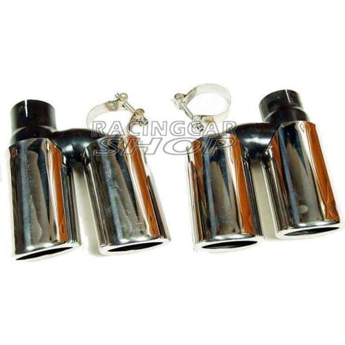 Easy install,No welding,Use screws to install exhaust tips High quality Stainless Steel Exhaust Tips,non-rusty! 1 set Exhaust ti