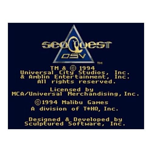 SeaQuest DSV 16 bit Big Gray Game Card For NTSC Game Player Drop Shipping