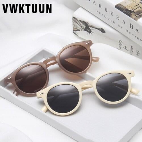 VWKTUUN Rivet Frame Sunglasses Vintage Round Glasses Colorful Sun Glasses For Women Men Eye Glasses Frames Glasses