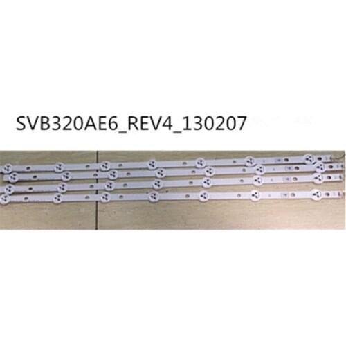 4 Pieces/lot LED strip SVB320AE6_REV4_130207 7 LED 610mm for TH-L32B68C,used part