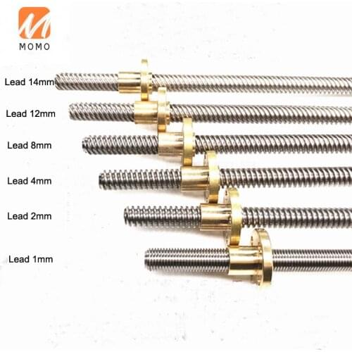 Stainless steel high helix lead screw with brass nut t8 lead screw