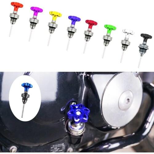 Universal Motorcycle Engine Oil Tank Dipstick Level Gauge Meter Motorbike Oil Cap For Yamaha RS100 RSZ100 GY6-125 Most ATV