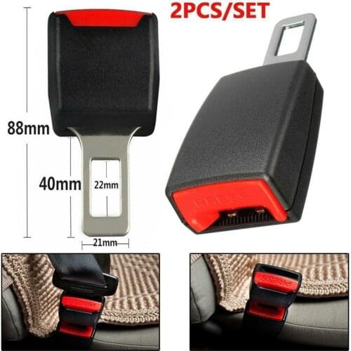 2Pcs Universal Car Safety Belt Extender Seat Belt Cover Seat Padding Extension Buckle Plug Buckle Seatbelt Clip Car Accessories