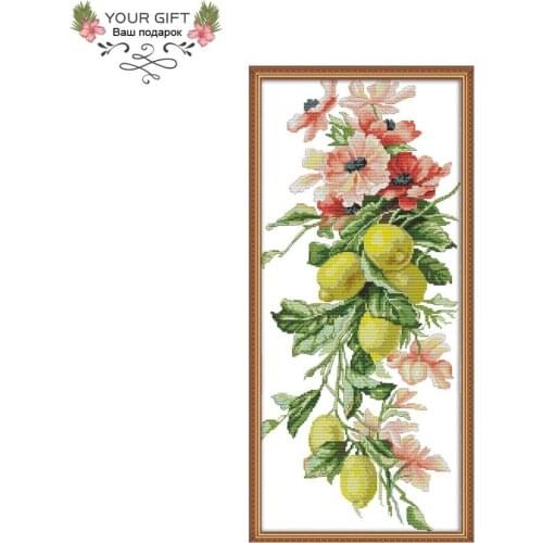 Your Gift H777 14CT 11CT Counted and Stamped Home Decor Countless Rich Fruits Needlework Needlepoint Embroidery Cross Stitch