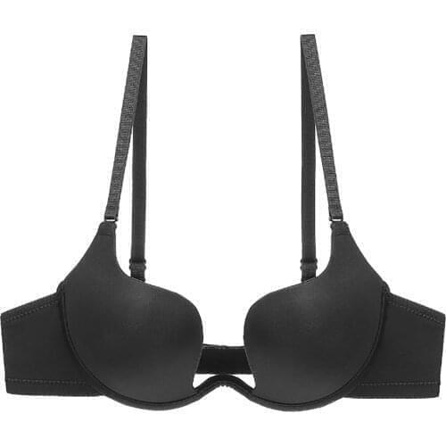 Womens Bralette Solid Color Push Up Padded Bra Tops Home Underwear Adjustable Shoulder Straps Hook-and-Eye Closure Brassiere