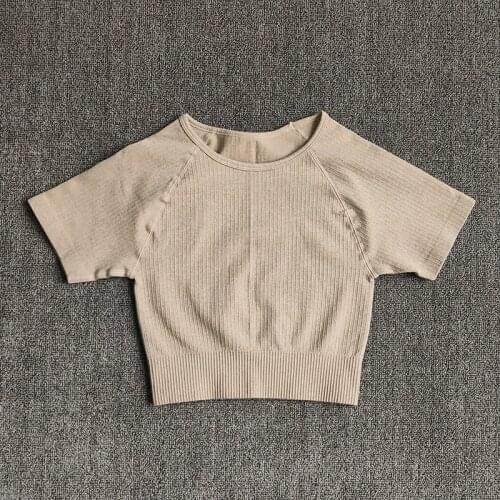 WAREBALL Women Yoga Shirts Short Sleeve Crop Top Gym Tops Fitness Running Workout Sport T-Shirts Sports Wear