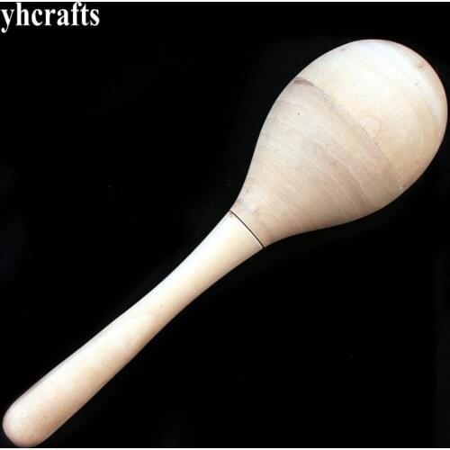 1PC/LOT.19.5x5.5cm Paint your own maracas New baby gift Baby rattle Kindergarten arts and crafts Early learning educational toys