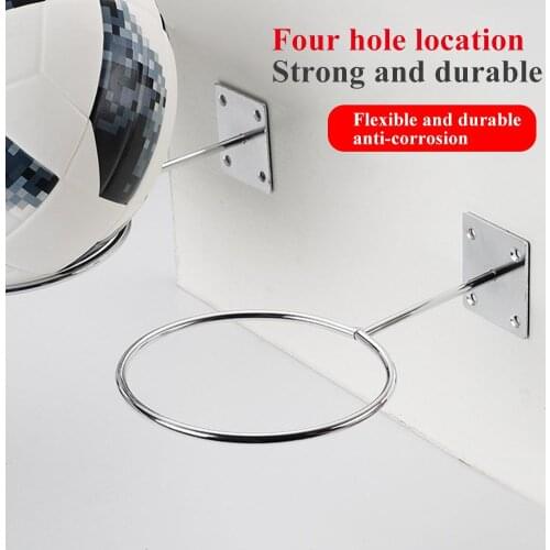 2Pcs Wall Mounted Sports Ball Basketball Soccer Volleyball Holder Display Rack Sports Ball Basketball Soccer Volleyball Holder D