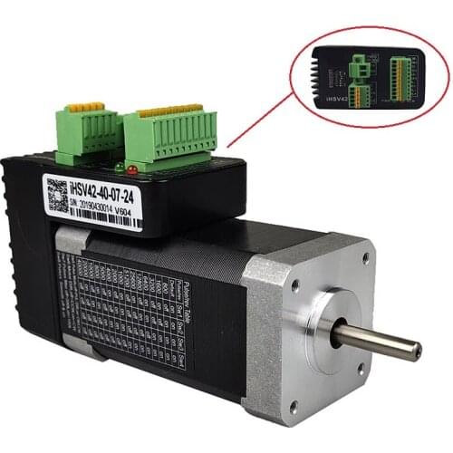 42 Integrated DC Servo Motor Nema17 78W 0.185NM 1000 Line Encoder 20-36VDC Drive Control Integrated Servo Motor iHSV42-40-07-24