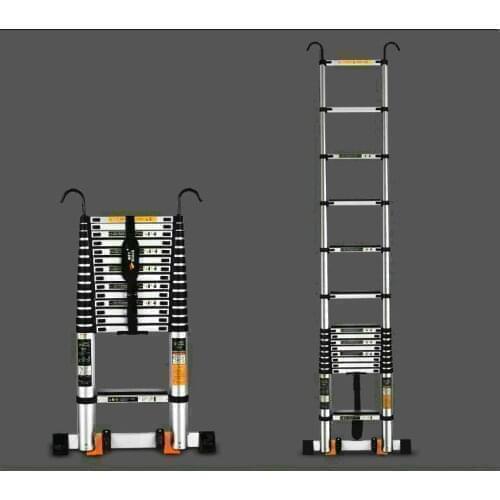 5.9M Aluminum Alloy Portable Folding Ladder Engineering Ladder Enhanced Anti-skid and Anti-tilting Telescopic Vertical Ladder