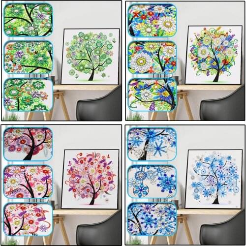 5D diamond painting four seasons tree landscape special diamond embroidery painting mosaic DIY stickers handmade cross stitch