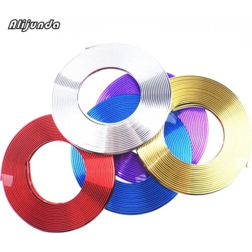 8 m car tire rim tire edge shield shiny cool DIY sticker for Mercedes-Benz all class A B C E S G M ML CL CLK CLS GL GLK R SL SLK