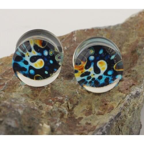 JUNLOWPY Acrylic Ear Tunnel Plug And Gauge Expander Leaf Hollow Ear Gauge Plug Strecher Square Dilatacione Oreja Body Piercing