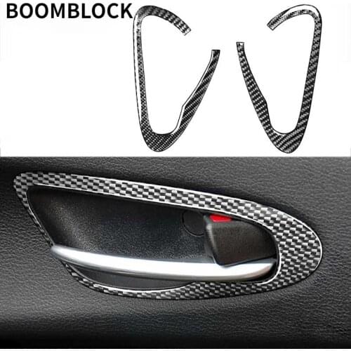 For Mazda RX8 2004 2005 2006 2007 2008 Accessories Inner Door Handle Pull Bowl Frame Cover Trim Carbon Fiber Interior Sticker