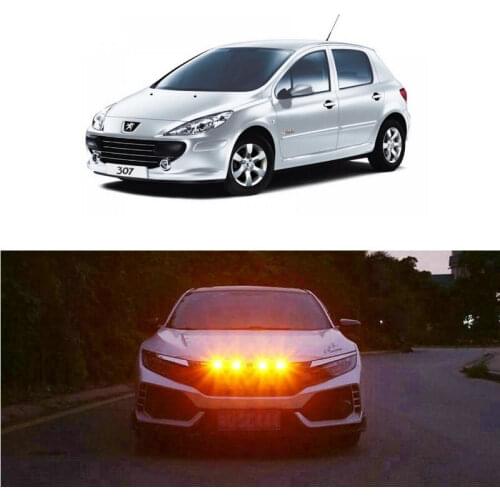 Car Accessories Grille Light Lamp For Peugeot 307 206 308 407 207 2008 3008 508 406 301 BOXER BIPPER 405 306 309 4007 4008 405