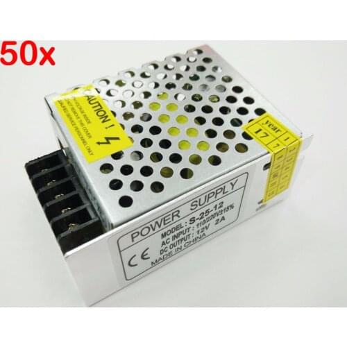 FREE DHL/CDEK, 50pcs/lot 24W 12V 2A Mini Switching Power Supply transformer,for LED strip light,85V~265V 3 years warranty