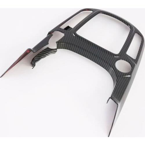 For Kia Seltos 2019 2020 Carbon Fiber Gear Shift Panel Cover Car Decoration Trim Interior Accessories Car Styling