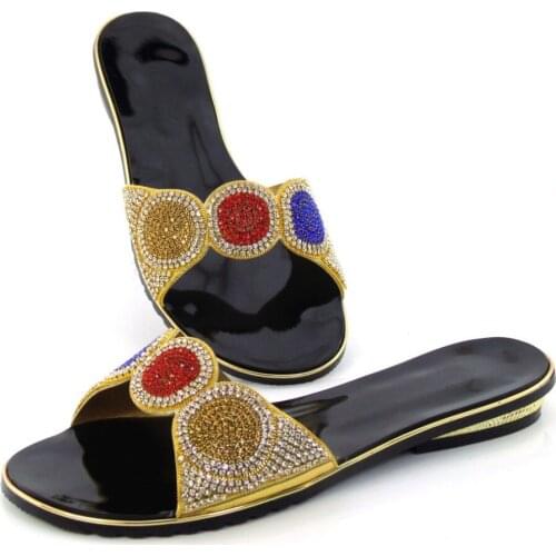 Doershow New Arrival African Style Sandal Woman Shoes Comfortable Crystal Heels Pumps Free Shipping !!DD1-106