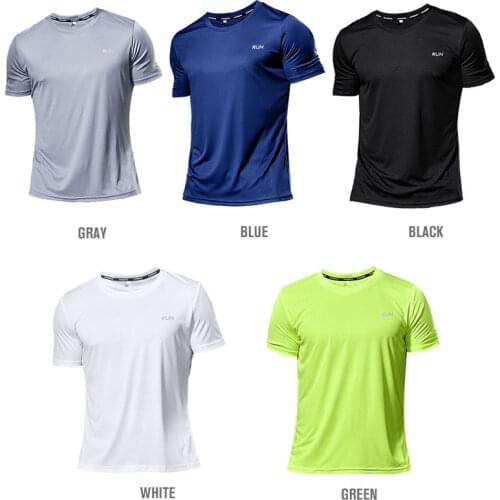 Multicolor Dry Quick Short Sleeve Slim Sport T Shirt Gym Jerseys Fitness Shirt Trainer Running T-shirt Breathable Sportswear Men