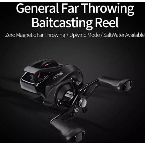 100% Original LINNHUE BF2000 Baitcasting Reel 7.2:1 12+1BB Gear Ratio Fishing Reels Magnetic Brake System Saltwater Reel Fishing