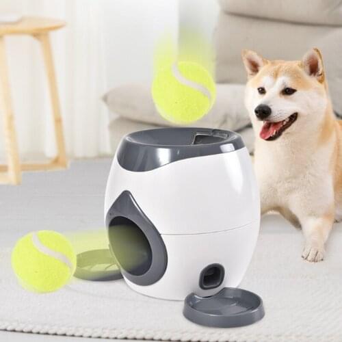 New and High Quality Interactive Pet Ball Launcher Toy Dog Tennis Food Reward Machine Thrower Slow Feeder for Cats Kitten Puppy