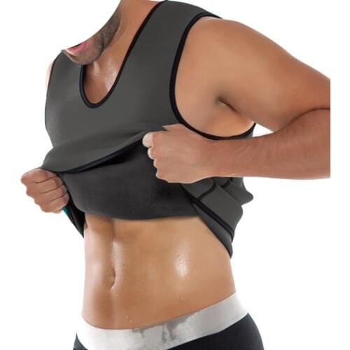 Men Sauna Vest Waist Slimming Corsets Sweating Neoprene Body Shapers Fitness Zweet Vest Belly Abdomen Trainer Effect Underwear