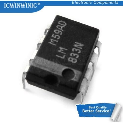 10piece LM833N LM833 DIP8 DIP new original In Stock