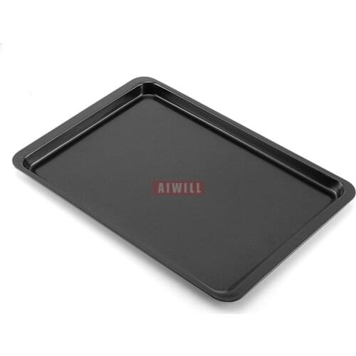 AIWILL 14 inch rectangular non-stick carbon steel shallow baking tray home oven baking cookies hotplate mold