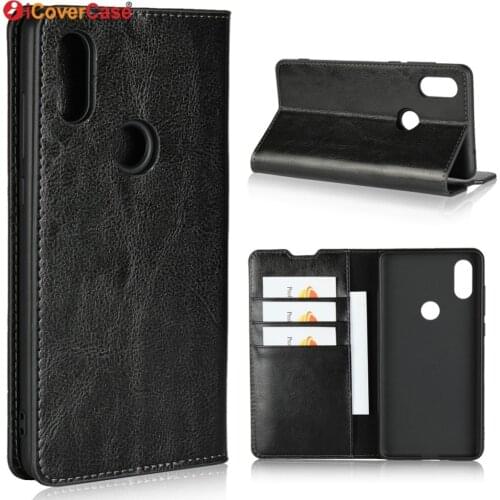 Luxury Real Genuine Leather Wallet Case For Xiaomi Mi Mix 2S Flip Cover Card slot Stand Protect Case for Mi Mix 2S