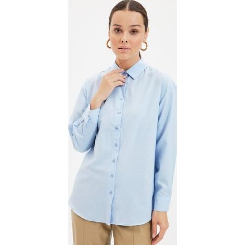 Trendyol Shirt Collar Tunic TCTAW22UK0083