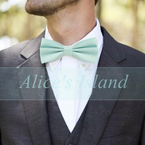 Blue Bow Tie Micro Fiber Wedding Groom Best Man Flower Boy Bow Tie Wedding Decoration