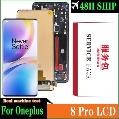 Amoled Display Replacement With Frame For Oneplus 8 Pro LCD Touch Screen Digitizer Assembly For One Plus 8 LCD Screen