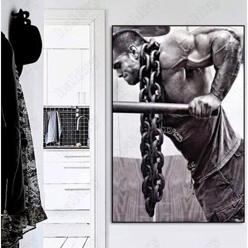 Gym Motivation Canvas Painting Gym Decoration Canvas Posters and Prints Motivational Wall Art Picture for Living Room Wall Decor