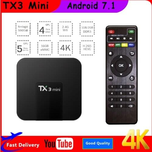 TX3 Mini Smart Android TV Box 4K Media Player 2GB 16GB Amlogic S905W Quad Core WiFi Bluetooth for Google play1