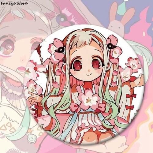 Japanese Kawai Earthbound Boy Hanako-kun Badge For Bag Cloth Cute Gift For Girl Souvenirs Bookstore Cafe Brooch Pin For Women