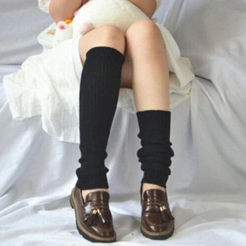 Lady Women Candy Color Knit Winter Leg Warmers Loose Style Boot Knee High Boot Stockings Leggings Gift Warm Boots Leg