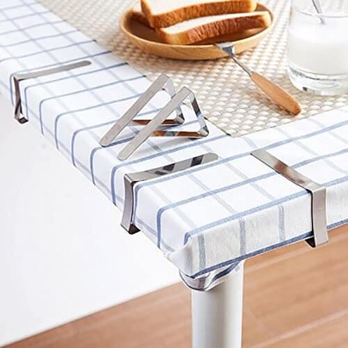 12Pcs Stainless Steel Table Cloth Clips Tablecloth Clamps Party Picnic Wedding Prom Multi-function Tablecloth Stable Clip Newest