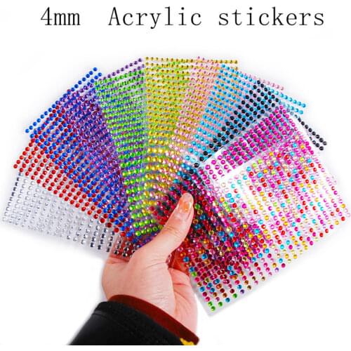 3D Pearl Diamond Face Jewels Eyeshadow Stickers Self Adhesive Face Body Eyebrow Diamond Nail Stickers Decals 52 Style 3-6mm