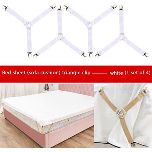 4pcs Bed Sheet Holder Straps Elastic Mattress Cover Holder Non-Slip Corner Keeper Sofa Cushion Suspenders for Bedroom