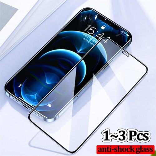 For iphone 12, anti-shock glass for iphone-12pro max screen protector iphone 12 mini tempered glass apple iphone12 pro max glass