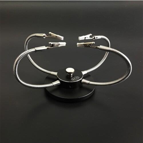 Third Pana Hand Aluminum Base Soldering Station Holder USB LED Light Magnifying Glass 6pcs Flexible Arms Swiveling Clips