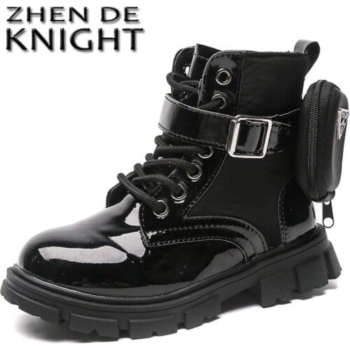 Childrens Martin Boots 4-15 Years Old Boys Anti Slip Boots Autumn Winter 2021 New Fashion Girl Outdoor Keep Warm Cotton Shoes