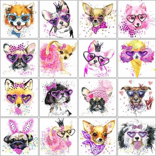 Evershine Diamond Painting Dog Animals Diamond Embroidery Sale Full Square Round Mosaic Rhinestone Pictures Home Decor