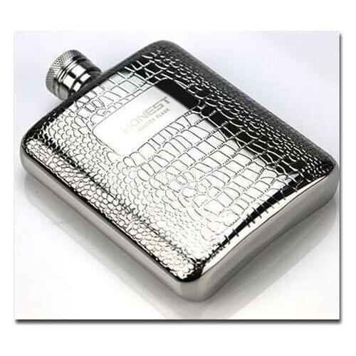 20Pcs/Lot 6oz Mirror Silver Stainless Steel Hip Flask Portable Wine Whiskey Liquor Bottle Flask Drinkware