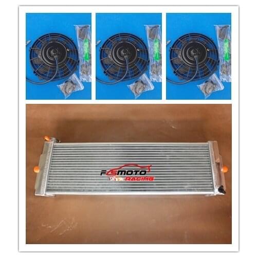 High-quality Heat Exchanger Air to Water Intercooler+FAN For Cobalt Mustang 24"x8"x2.5"