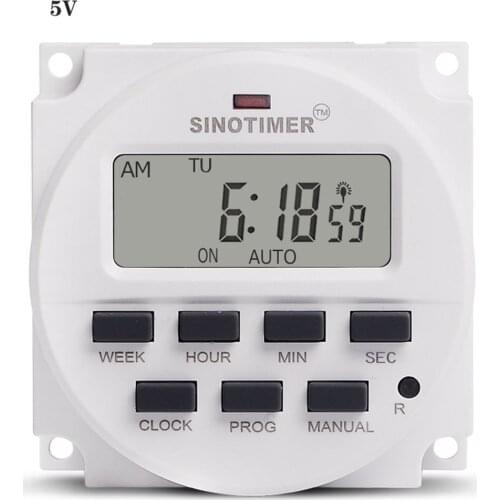 SINOTIMER TM618sH Interval Power Supply 7 Days Weekly Programmable Digital Electronic Lighting Daily Timer Switch
