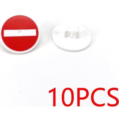 [MOC Hub] 10PCS Road Sign 30261 2x2 No Entry Round Printed Building Block Tile Construction Classic Brick Toys Kids Learning