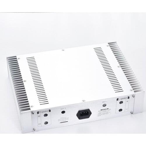 KYYSLB 360*80*268MM Silver Power Amplifier Chassis Shell BZ3608A DIY Box Enclosure All Aluminum Amplifier Case with Heat Sink