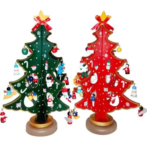 Creative wooden DIY Christmas tree Christmas decorations