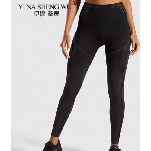 High Waist Fitness Yoga Leggings Women Sexy Seamless Quick Drying Leggings Workout Pants Push Up Elasticity Ninth Pants Women